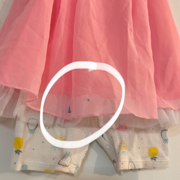 Bon Bebe 2 piece Baby Girl outfit Soft tulle blouse with matching shorts 3/6 M - Picture 6 of 7